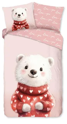 Produktbild von Good Morning Kinderbettwäsche "Perdy" - Rosa - (140x220 cm) - 100 % Baumwolle