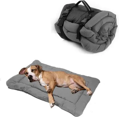Image de Lit pour chien imperméable - Résistant à la déchirure, facile à transporter - Antidérapant - Doux - 90 x 60 cm - Facile à nettoyer - Pour chiens