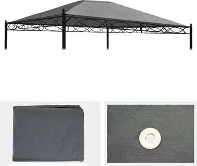 Produktbild von Ersatzbezug für Dach Pergola Pavillon Cadiz 4x3m  grau