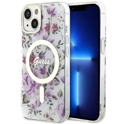 Image de Guess Guhmp14Mhcfwst Iphone 14 Plus/ 15 Plus 6.7 Transparent Hardcase Flower Magsafe