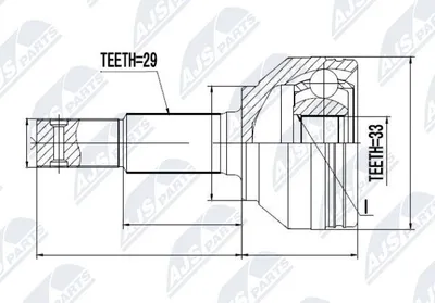 Produktbild von NTY Gelenksatz Antriebswelle Vorne Rechts Vorne Links für NISSAN Qashqai / Qashqai +2 I (J10, NJ10) NPZ-NS-082