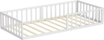 Produktbild von Bodenbett aus Metall Vitalispa Minno Weiß 90x200 ohne Matratze, Model 56636
