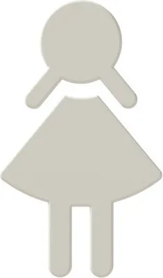 Produktbild von HEWI Symbol Frau Ser 801, selbstklebend reinweiß