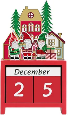 Produktbild von Holz-Adventskalender, Adventskalender aus Holz, Weihnachtskalender aus Holz, wiederverwendbarer Weihnachtsdekorationskalender