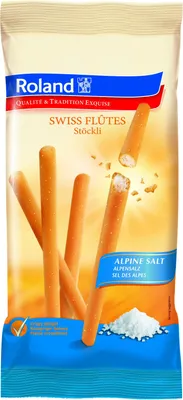 Produktbild von Roland Swiss Flûtes Stöckli Alpensalz 125 g / Salz Gebäckstangen / Flutes