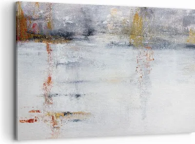 Produktbild von Bild auf Leinwand - Leinwandbild - Einteilig - Abstraktion weiß verschwommen - 120x80cm - Wand Bild - Wanddeko - Wandbilder - Leinwanddruck - Bilder - Wanddekoration - Leinwand bilder - AA120x80-4535