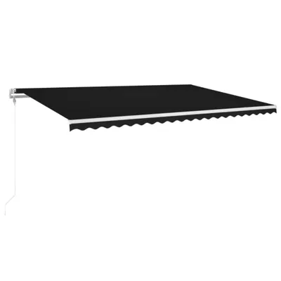 Image de vidaXL Store automatique avec capteur de vent LED 500x300 cm Anthracite