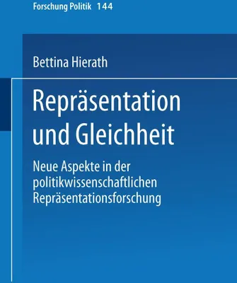 Produktbild von Repräsentation und Gleichheit