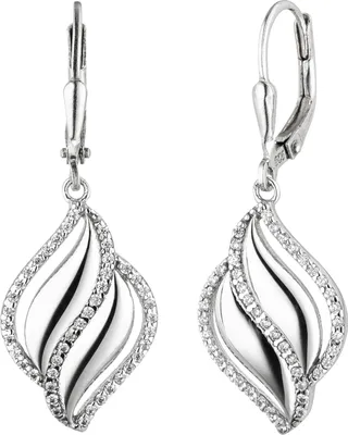 Produktbild von JOBO Ohrhänger 925 Sterling Silber 86 Zirkonia Ohrringe Boutons Silberohrringe