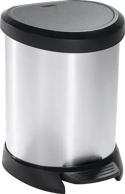 Image de Poubelle à Pédale 20 L 30 X 31 X H45 Cm Metal Look - Deco Bin - Curver