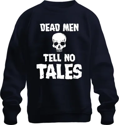 Produktbild von Dead Men Tell No Tales Piraten Totenkopf Schädel Seefahrer Alt Uni Sweatshirt Pullover, Navy, S