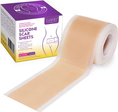 Produktbild von Narbenpflaster Silikonpflaster Narben Reduktion Silicone Scar Sheets , Länge:4cm x 3.4m