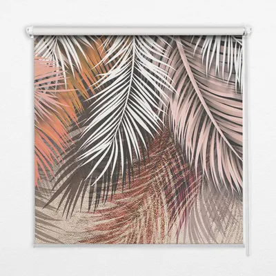 Produktbild von Seitenzug-Rollo Fensterrollo Jalousie - Lichtdurchlässig Springrollos - 80x240 cm - Blätter