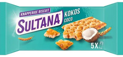 Produktbild von Sultana Knapperrs Kokos 207g – Knusprige Kokos-Snacks mit feinem Geschmack
