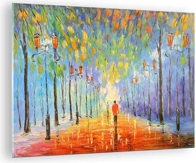 Produktbild von Bilder auf glas - Park Natur - 70x50cm - Glasbilder - Wandbilder - Bilder - Kunstdruck - zum Aufhängen bereit - Wanddekoration aus Glas - Glas Bilder - Wandbild auf Glas - Einteilig - GAA70x50-3507