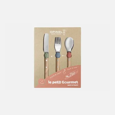 Image de OPINEL Le Petit Gourmet Couverts pour enfants, 3 pièces, COLORÉE