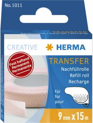 Produktbild von HERMA Nachfüllrolle für Transfer Kleberoller fest haftend (B)9,0 mm x (L)15,0 m