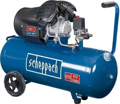Image de Compresseur d'air horizontal Scheppach HC120DC, 100 L, 2200 W, 10 bars, 3CV, Double cylindre