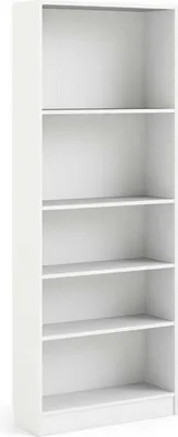Produktbild von Bücherregal - Weiße Bibliothek 26,72x79x203,2h cm