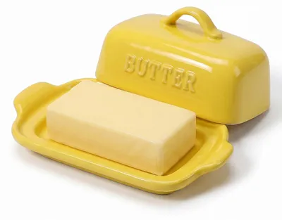 Imagen del producto de Recipiente de porcelana con tapa para 250 gramos de mantequilla