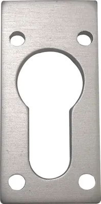 Produktbild von Unterlegplatte für Ausgleichsrosette, 27 x 55 x 5 mm, silber eloxiert