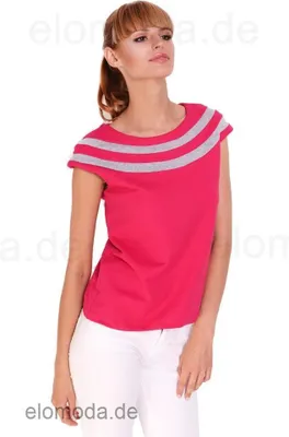 Produktbild von Damen Longshirt Tunika T-Shirt Sommer Shirt; Pink