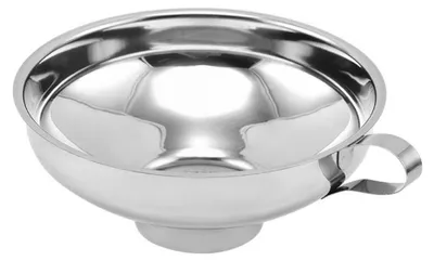 Edelstahl-Trichter L, 14,8 x 6,2 cm, großer Einfülltrichter für Marmelade