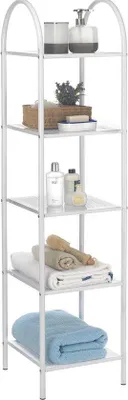 Produktbild von Stehendes Metallregal weiß lackiert 5 Ebenen