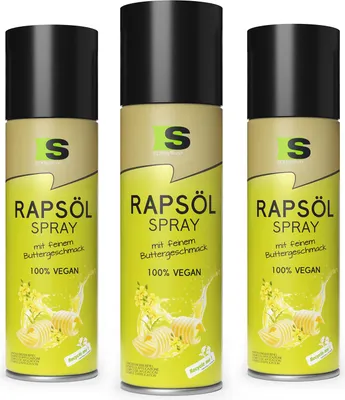 Produktbild von Spraytive 3 x 400ml Rapsöl-Spray mit feinem Buttergeschmack – ideal zum Kochen & Backen