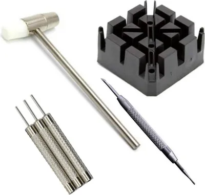 Produktbild von Armband-Entferner-Set, tragbarer Uhrenblockhammer, Federsteg-Entferner, Stiftaustreiber-Set, gelb