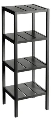 Produktbild von Bodenregal mit 4 MDF-Einlegeböden in Schwarz