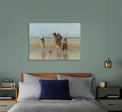 Produktbild von Art for the Home Leinwand Bild Wanddeko Schlafzimmer Wohnzimmer Kunstdruck Meer 75 x 100 cm