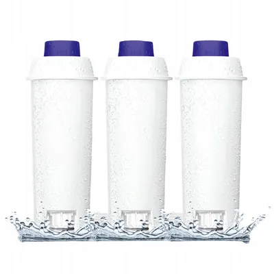 Produktbild von Sillar 3 pack vodní filtr pro kávovary Delonghi DLSC002, SER3017 & 5513292811 - kompatibilní s řadami ECAM, ESAM, ETAM