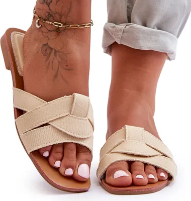 Produktbild von Damen Gewebe Pantoletten Beige Aversa 37