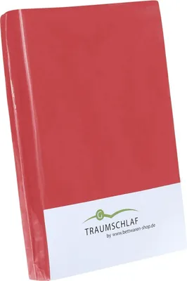Produktbild von Traumschlaf Spannbettlaken Jersey Elasthan Stretch 180x200 - 200x220 cm rot