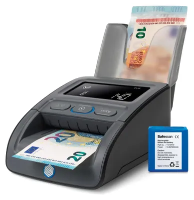 Image de Safescan 155-S Komplett SET Geldprüfgeraet Batterie & Stapler (112-0732)
