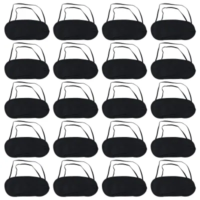 Image de Lot de 24 masques de sommeil pour dormir, jouer et voyager, avec coussin nasal inclus.