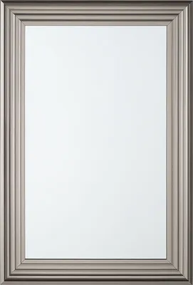 Zdjęcie produktu dla BELIANI Lustro ścienne wiszące srebrne 61 x 91 cm łazienka sypialnia toaletka