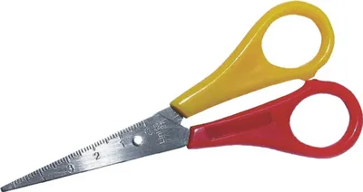 Produktbild von Bastelschere für Linkshänder spitz 13 cm farbig sortiert Packung mit 12 Stück