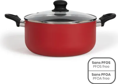 Zdjęcie produktu dla Naczynie żaroodporne – LIVOO – MEP150R – 24 cm – powłoka nieprzywierająca, bez PFOA i PFOS – silikonowe uchwyty – nadaje się do wszystkich rodzajów kuchenek, w tym indukcyjnych