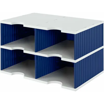 Image de styro Unité de base styrodoc duo 4 compartiments bleu/gris