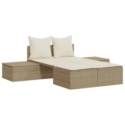 Zdjęcie produktu dla VidaXL 368393, Lounge, Obite siedzisko, Technorattan, Stal, Kremowy, Biały, 110 kg, 1040 mm