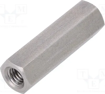Produktbild von 10x Distanzmuffe mit Gewinde Innengew: M8 45mm sechskant 1413X45 Distanzelemente a