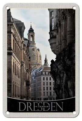Produktbild von Blechschild Reise 12x18cm Dresden Deutschland Innenstadt Schild