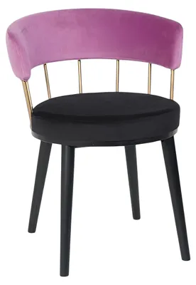 Image de Chaise de salle à manger en bois multicolore, rembourrée et ergonomique