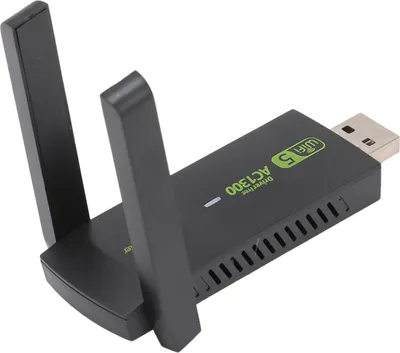 Obrázok produktu pre Bezdrôtový USB WiFi adaptér pre PC 1300Mbps Duálne 5Dbi antény 5G 2.4G WiFi adaptér MU MIMO WiFi Dongle pre Windows 7 8 10 11