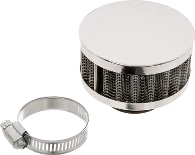 Obrázek produktu pro Sportovní vzduchový filtr - chrom, plochý (prijímá 35 - 40 mm)