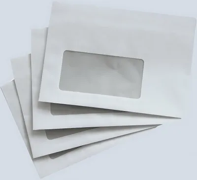 Image de Enveloppe de bureau DIN C6, avec fenêtre, autocollante, blanche, 75 g/m², 1000 pièces