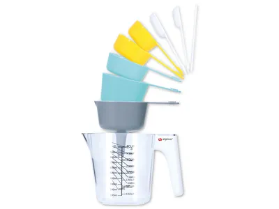 Produktbild von ALPINA Messbecher-Set, 9-teilig, mit Löffel