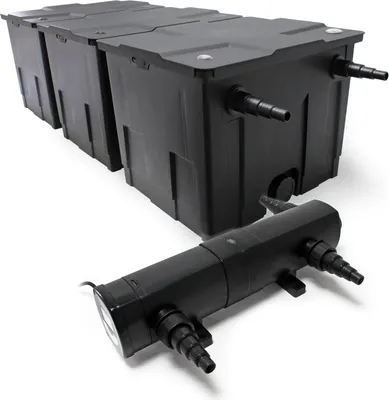 Produktbild von Kompletná sada Wiltec: CBF-350C rybníkový filter do 90000 l ako prietokový filter, CUV-218 rybníkový odlučovač UVC s výkonom 18 W UV-C
